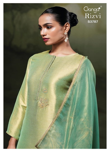 Rizvi 3787 By Ganga Bemberg Silk Wholesale Designer Salwar Suits In India